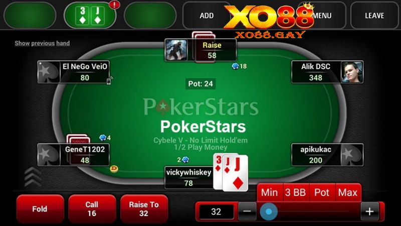 Hướng dẫn cách chơi game bài Poker online tại Xo88